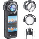 Insta360 X5用レンズ保護カバー レンズガード 光学プラスチック製 開閉はめ込み式 レンズキャップ キズ防止 高透過率 インスタ360 x5用レンズアクセサリー 防水 防塵 送料無料