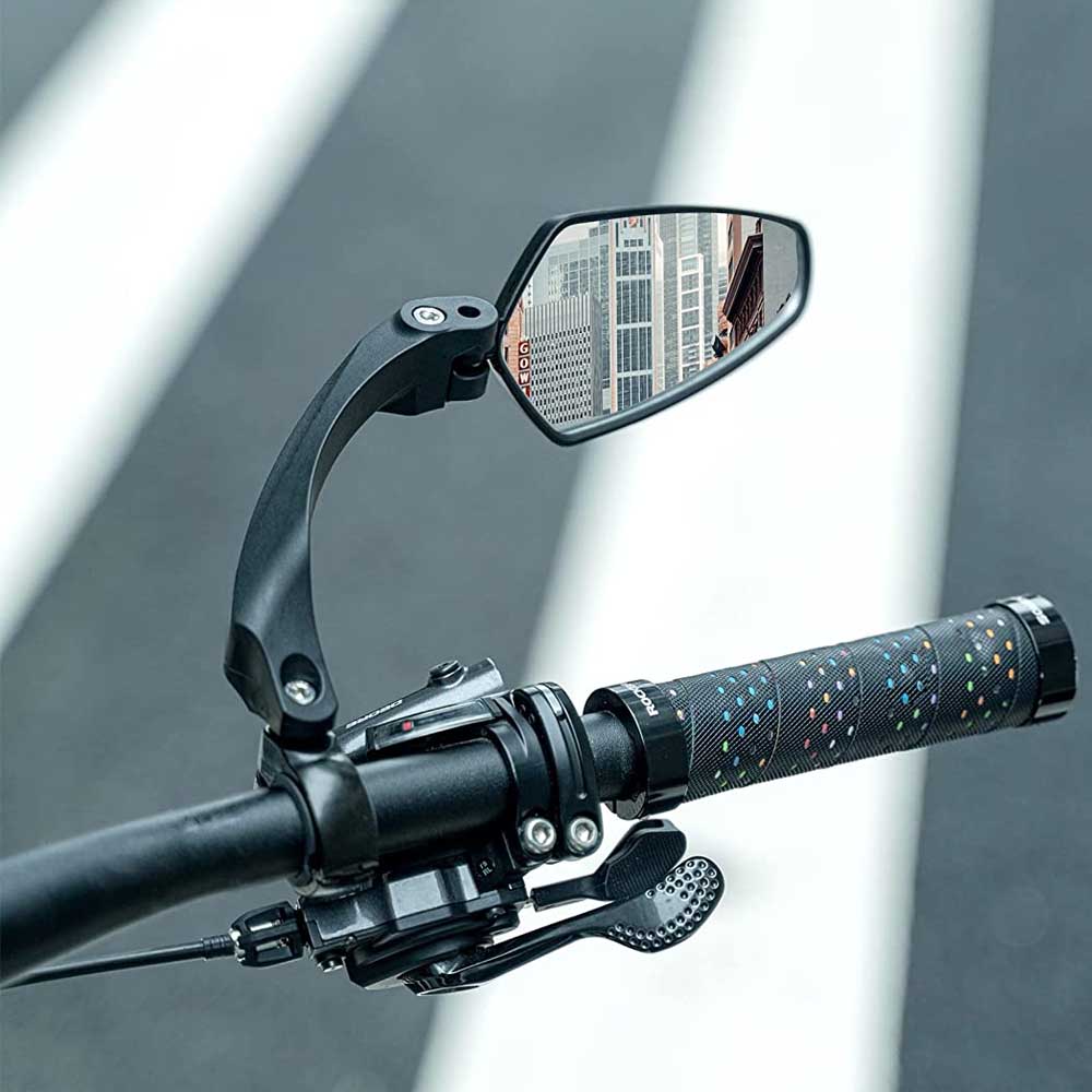 自転車 ミラー バーエンドミラー サイドミラー バックミラー 補助ミラー 凸レンズ ...