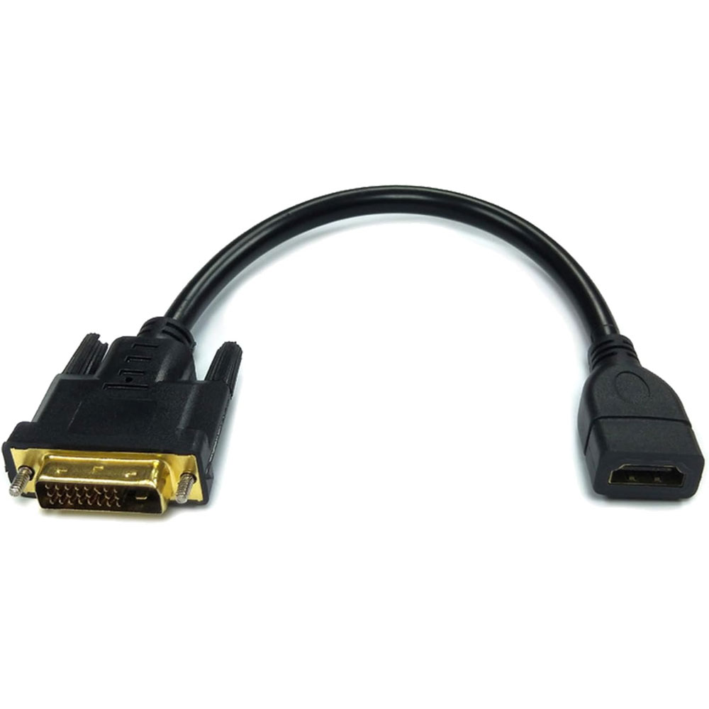 Rakuten - 【送料無料】HDMI DVI 変換ケーブル 30cm HDMI メス - DVI 24+1 オス 双方向伝送 1080P 金メッキコネクター テレビ、ディスプレイモニター、プロジェクター、パソコン、ゲーム機、各種メディアプレーヤーなどの接続