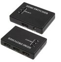 HDMI切替器/セレクター 3HDMI to HDMI（メス→メス） 3D対応 V1.4（ 3入力 to 1出力）リモコン付 商品仕様 サイズ：8cm×5.8cm×1.8cm 重量：55g 端子：標準 HDMI Aタイプ 入力：3HDMI メス DDC Signal:5ボルト P-P(TTL) 出力：1HDMI メス V1.3b Bandwidth:2.5Gbps/250MHz 12ビット ディープカラー、フルHD 1080Pサポート 消費電力（Max）：5W ☆ セレクトスイッチ、リモコン付 ☆ 通常スタンダード製品給電不要 対応解像度： 480i/576i/1080i 50/60Hz 480p/576p/720p/1080p 付属品： リモコン 用途 ★ ノートパソコン、デスクトップ、ゲーム機などのHDMI出力もつ本体をHDMI 3口同時接続し、切り替えスイッチによりHDMI端子を持つモニター、液晶テレビ、プロジェクターへ映像出力行えます。手動式HDMI切替器です。 ★ HDDレコーダー、パソコン、PS3やXboxなどのゲーム機を接続することが可能です。HDMI機器の多いリビングでの使用にてきしています。3D映像、フルHD1080p出力に対応しています。 ★ HDMI端子全てに金メッキ加工を施しています。サビに強く、信号劣化を防げます。LPCM、DTS Digital、Dolby Digitalに対応しています。 利点： 切り替えスイッチで切り替えるため、HDMIの挿しぬきにより、手間省け、ケーブルの損傷防げます。 HDMI入力端子が1つしかないテレビやディスプレイでも、接続、切替が可能になります。便利なアイテムです。 使用上ご注意点：本体からモニターへの信号は1対1です。3つの信号モニターへ結集するものではありません。 ※ HDMI延長ケーブル別途ご用意ください。 発送方法 定形外 送料 無料 注意事項 代引きご希望の場合は、別途送料と代引き手数料はいただきますので、ご了承の上、ご利用くださいませ。 類似商品はこちらHDMI切替器/セレクター 3HDMI to 1,408円HDMI切替器/セレクター 3HDMI to 1,273円HDMI切替器/セレクター 3HDMI to 1,738円HDMI切替器/セレクター ☆5HDMI to2,380円HDMI　to 8HDMI　分配器(1入力×88,778円HDMI　to 2HDMI　分配器(1入力×22,398円HDMI　to 4HDMI　分配器(1入力×45,478円HDMI　to 4HDMI　分配器(1入力×44,290円HDMI　to 8HDMI分配器☆コンパクトタ6,980円新着商品はこちら2024/3/26あんしんファミリースマホ A303ZT 強化ガ638円2024/3/26Xiaomi 12T Pro 5G ガラスフ638円2024/3/26Google Pixel 6 強化ガラス 液638円再販商品はこちら2024/3/321W ソーラーパネル 充電器 太陽光発電 U6,578円～Powered by EC-UP2024/03/27 更新HDMI切替器/セレクター 3HDMI to HDMI（メス→メス） 3D対応 V1.4（ 3入力 to 1出力）リモコン付