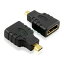 【送料無料】Micro HDMI to HDMI 変換アダプタ（オス-メス）Ver1.3 1080pサポート