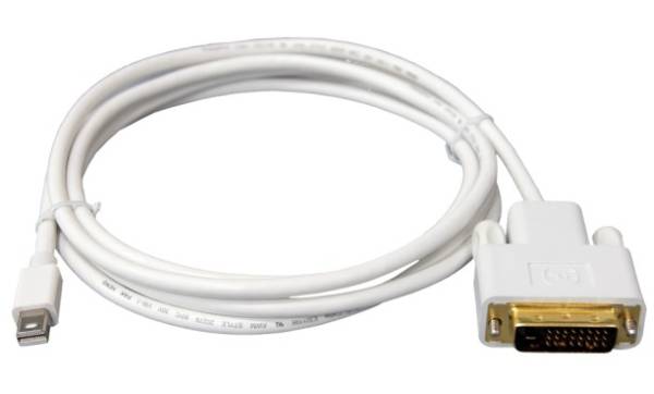 【送料無料】 Mini Displayport/Thunderbolt to DVI 変換ケーブル 1.8m