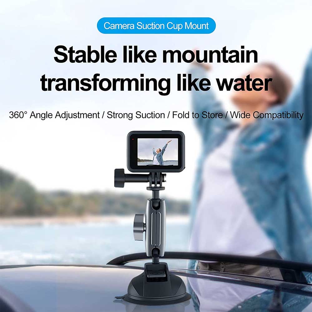 GoPro Insta360 車載カメラ用 吸盤マウントカメラ カーマウント サクションカップ...