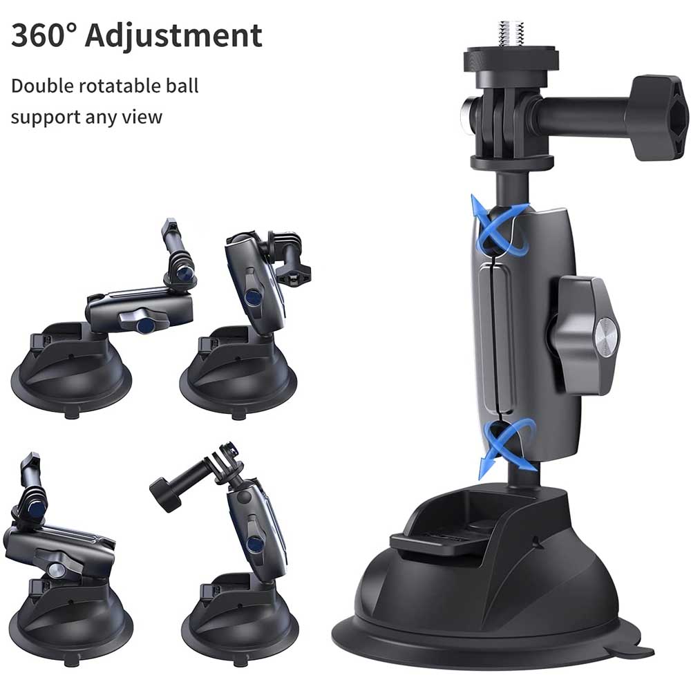 GoPro Insta360 車載カメラ用 吸盤マウントカメラ カーマウント サクションカップ...