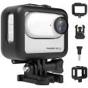 Insta360 GO3 アクションポッド保護フレーム ハウジングケース カメラケージ ネジ式アダプタ 耐衝撃 固定可能 頑丈 衝撃吸収 傷 汚れ防止 PC材質 ぴったり対応 耐久性 手触りがいい 送料無料(2)