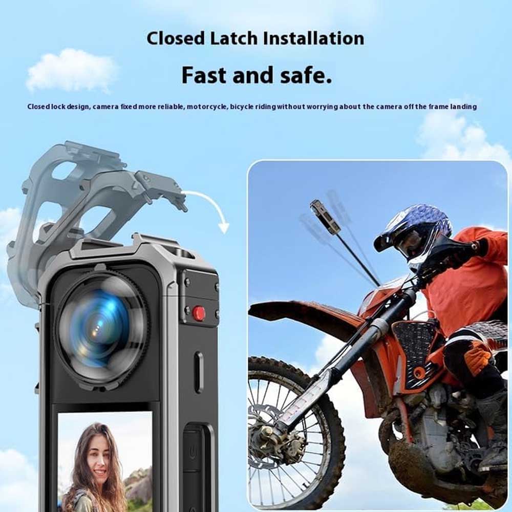 Insta360 X5用 フォームフィッティング アルミニウム素材フレーム 1/4インチネジ穴付き insta360 X5パノラマカメラアクセサリーアルミ合金保護ケージケース 拡張金属保護フレーム 滑り止め カメラ固定保護 送料無料