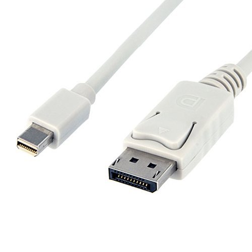 Mini DisplayPort Thunderbolt to DisplayPort変換ケーブル adapter 1.8m Macbook用 MacBook Pro, MacBook Air　Macbook series対応 ミニDisplay Port オス → Display Port オス ディスプレイポート Ver1.2 対応 最大 10.8Gbps 対応 ホワイト アップル 送料無料