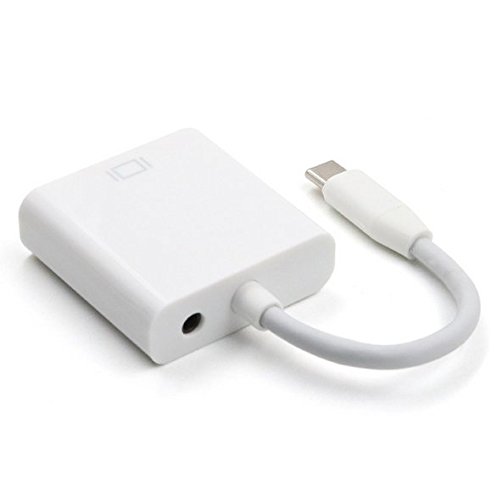 【送料無料】USB3.1 Type-C to VGA+オーディオコンバータアダプタ (タイプCオス-VGAメスアダプター) Apple MacBook/Google ChromeBook Pixel などC端子搭載のデバイスに対応