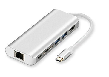 【送料無料】USB Type-C ハブ HDMI 4K対応 Type-C カードリーダー 6in1 USBハブ Type-C Hub 高速USB 3.0ポート / USB-C 充電ポート / SDカードリーダー / HDMI / 有線LAN アルミニウム合金仕上げ コンパクト 多機能 薄型 MacBook / ChromeBook Pixel対応