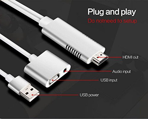 Lightning / Android / Type-c to HDMI 変換ケーブル スマホHDMI 変換アダブター テレビ接続 1080P 高解像度 3in1 USB HDMIケーブル アルミ合金製 高放熱 Type-c / MicroUSB / IOS to HDMI 1080P HD Mirroring ケーブル