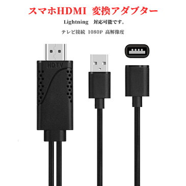 【送料無料】iPhone iPad 専用HDMI 変換アダブターLightning to HDMI 変換ケーブル テレビ接続 1080P 高解像度 HDMIケーブル アルミ合金製 高放熱iPhone X/XS/XR/8/8Plus7/6S/6/iPhone5sなど対応