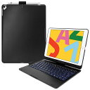 【送料無料】新商品 iPad 10.2 第7/8/9世代 かなキーボードケース 360度回転機能 7色LEDバックライト キーボードカバーワイヤレスblueto...