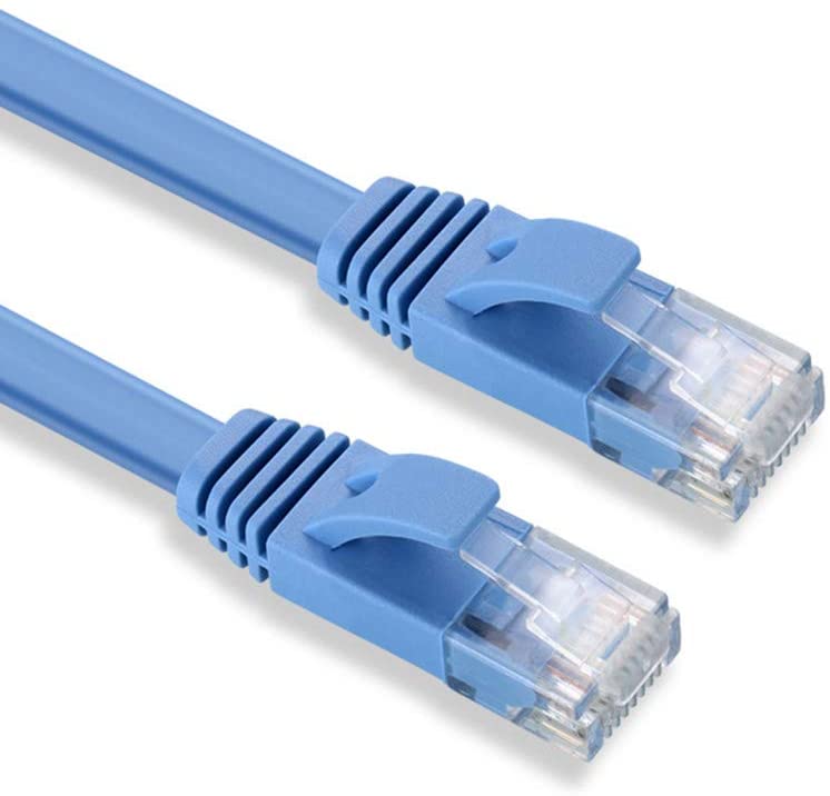 【送料無料】通信ケーブル1M高速LANケーブル 扁平形 CAT6準拠【オスーオス】 ADSL/FTTH/CATV/ISDN/光回線