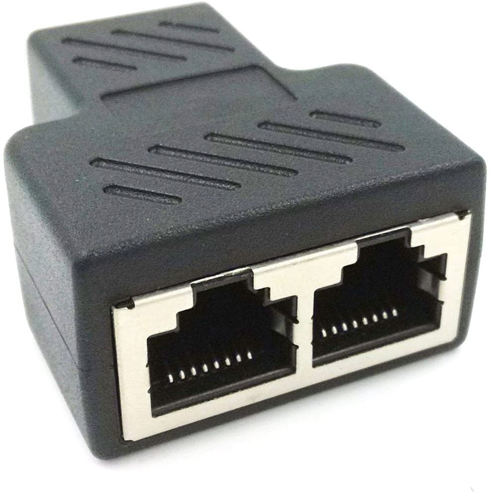 【送料無料】RJ45/LANネットワークスプリッタアダプタ、