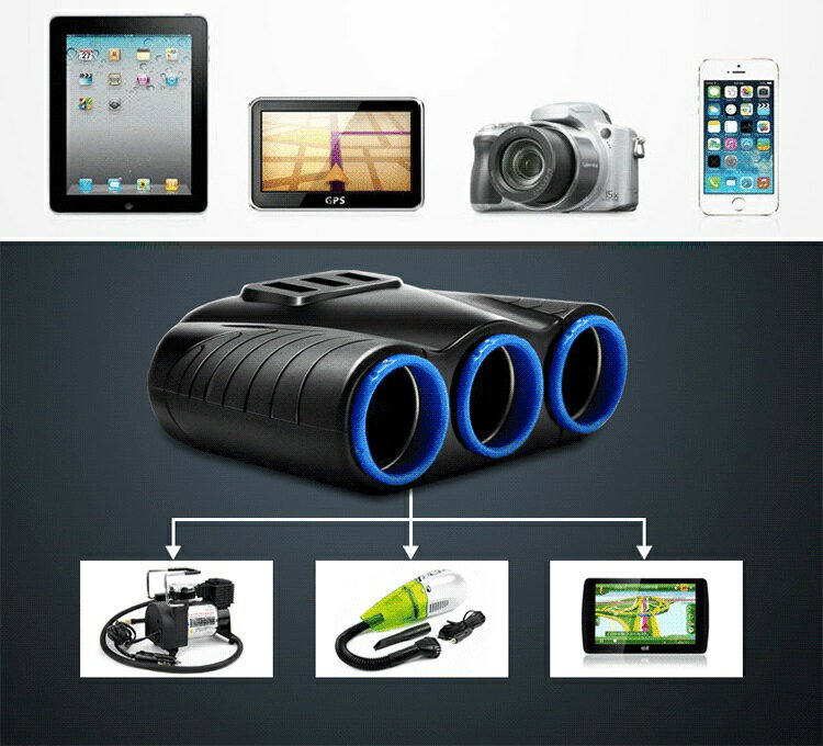 �����������å� �������ߥ����å� ʬ�۴� 3Ϣ 3USB�ݡ��� �ֺܽ��Ŵ� �������120W �Ÿ������å� ���� �������㡼���㡼 ���� LED ��Ω�����å��դ� 12V/24V�б� ����̵��