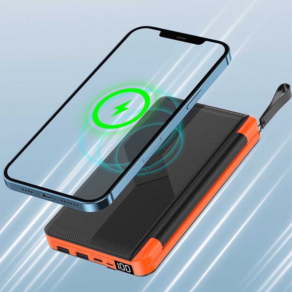 防災グッズ ソーラーモバイルバッテリー ワイヤレス充電器 QI充電対応 スリム折りたたみ式 ソーラー3枚パネル 30000mAh 大容量 LEDライト付き 4台同時に充電 USB入出力ポート 高輝度LED SOSモード持ち運び便利 耐衝撃 地震/災害/旅行/出張/アウトドア活動など PSE認証 pcastore-10006717 PCASTORE サンプル画像3
