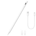 【全機種対応 type-C急速充電】iOS/Android/windowsスマホ/タブレット用ペンシル タッチペン新登場 スタイラスペン超高精度 極細 apple pencil互換ペン 誤ON/OFF防止/電量表示/磁気吸着機能対応 軽量 耐久 2つ交換用ペン先付きiPad・iPhone・Android・スマホ・タブレット対応