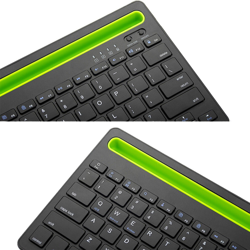 iOS Android Windows 全対応 Dual Channel デュアルチャネル bluetooth キーボード K908 ワイヤレスキーボード リチウムバッテリー内蔵 人気 かっこいい　リモートワーク最適 iPhone iPad Xperia Galaxyなど pcastore-10003967 PCASTORE サンプル画像3