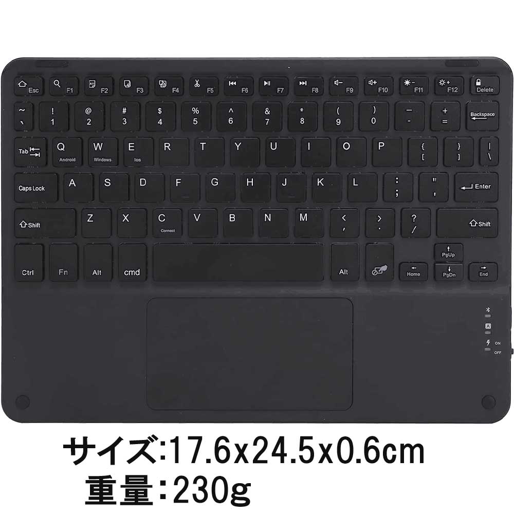 10インチタブレット Windows Android iOS用 タッチパッド Bluetooth キーボード 超薄型 ワイヤレスキーボード スタンド付きiPad Windows Android ARROWS XPERIA dtab huawei リモートワーク 在宅勤務 タブレット入力 パソコンローマ字仕様　かな仕様ios版 pcastore-10005613 PCASTORE サンプル画像3
