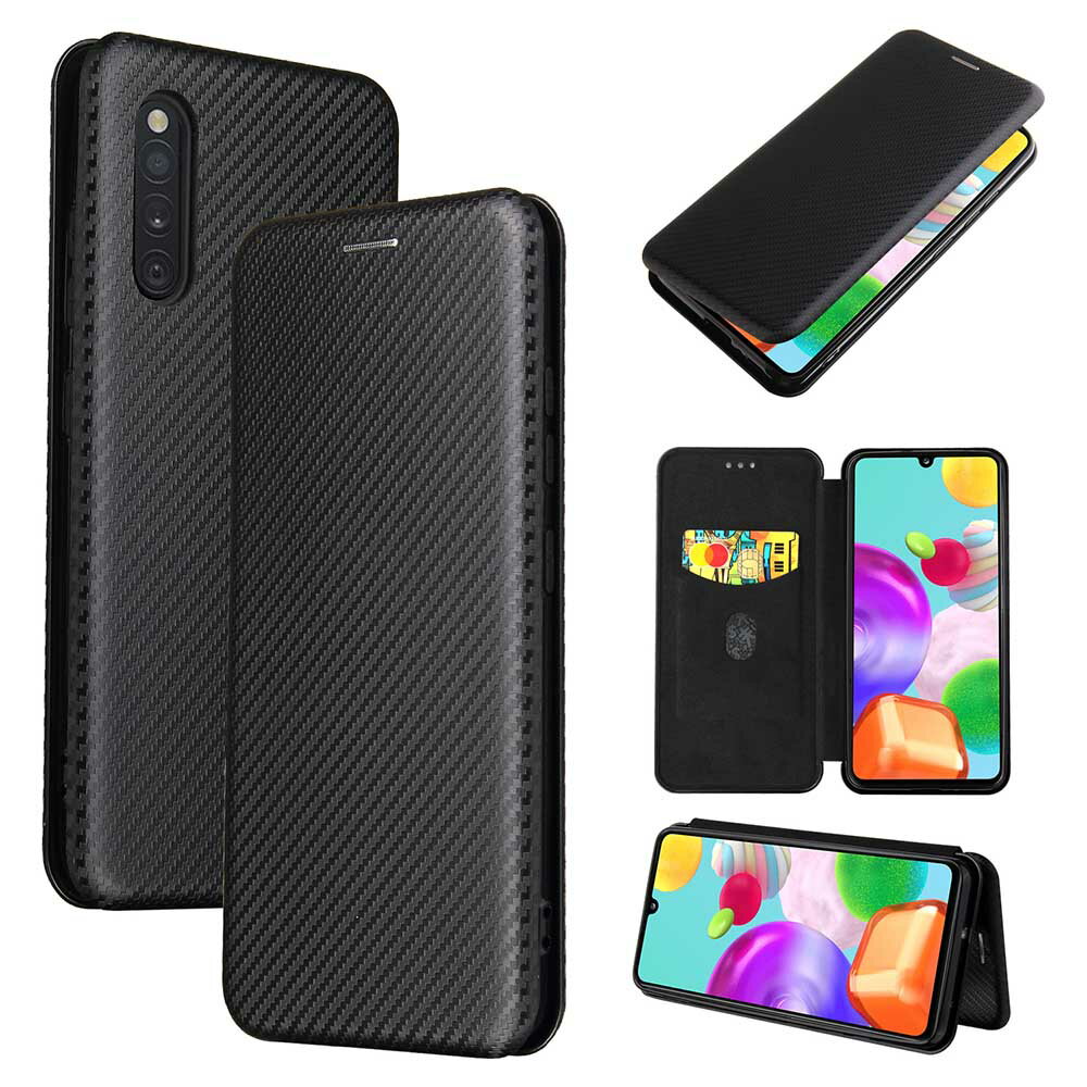 樂天商城 - Galaxy A41 SC-41A SCV48 ケース カバー 手帳型 スマホケース 薄型 カーボンデザイン 炭素繊維カバー TPU 保護バンパー 財布型 マグネット式 カード収納 落下防止 ホルダ 横開き ギャラクシー エー41 サムスン 送料無料