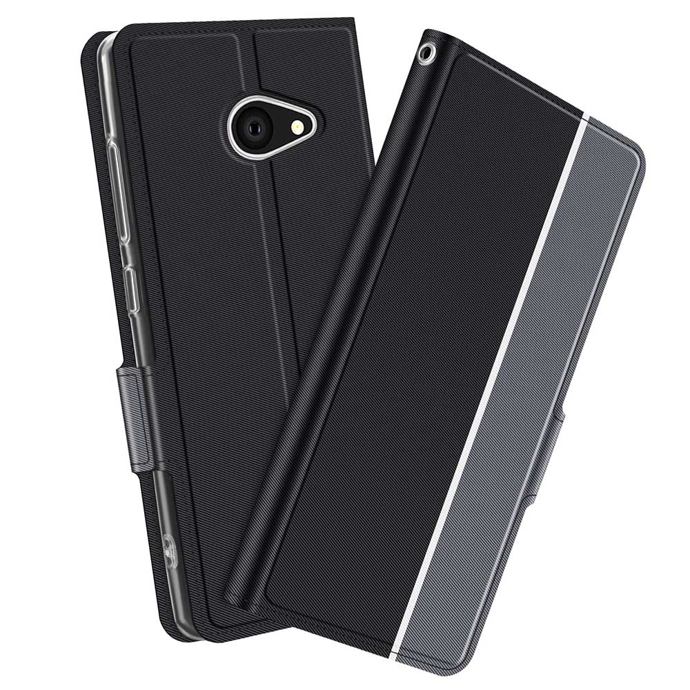 Rakuten - BASIO4 KYV47用 京セラ かんたんスマホ2 A001KC用 スマホケース カバー 通用 手帳型 ツートンカラー ストラップ付き マグネット 定期入れ ポケット シンプル ベイシオ4 送料無料