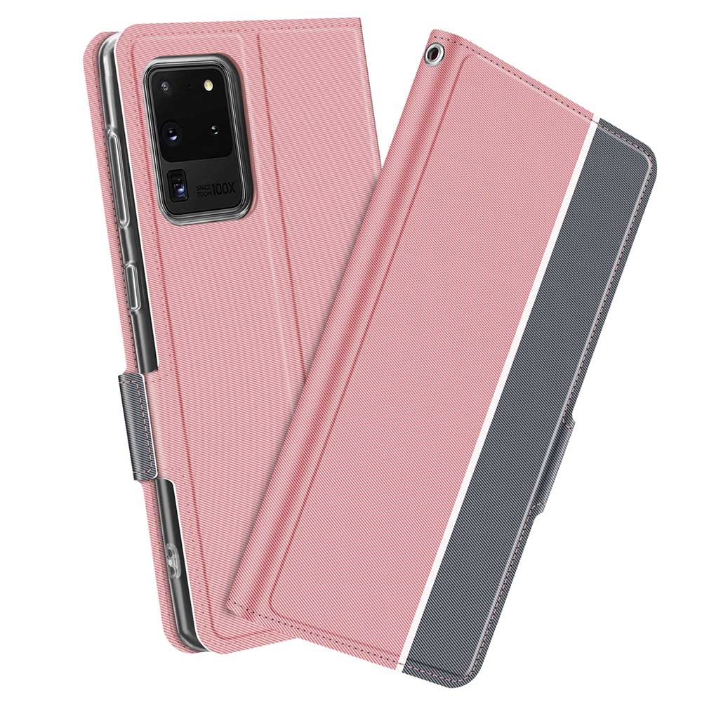 Rakuten - Galaxy S20 Ultra スマホケース カバー 手帳型 ツートンカラー ストラップ付き マグネット 定期入れ ポケット シンプル ギャラクシー エス20 ウルトラ 送料無料