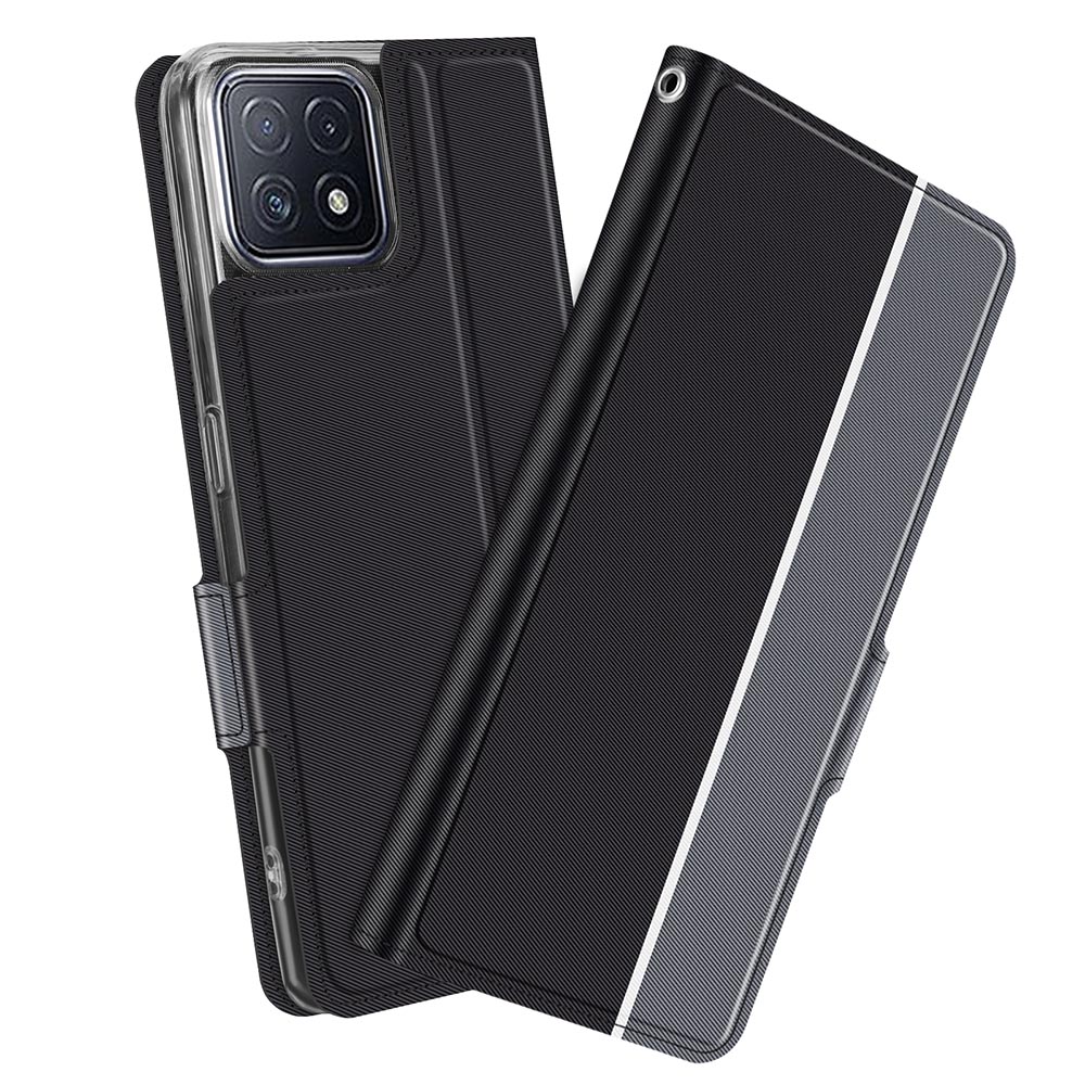 乐天商城 - OPPO A73 ケース OPPO A79 5Gカバー スマホケース 手帳型 ツートンカラー ストラップ付 マグネット 定期入れ ポケット シンプル オッポ エー73 オッポ エー79 5G 送料無料