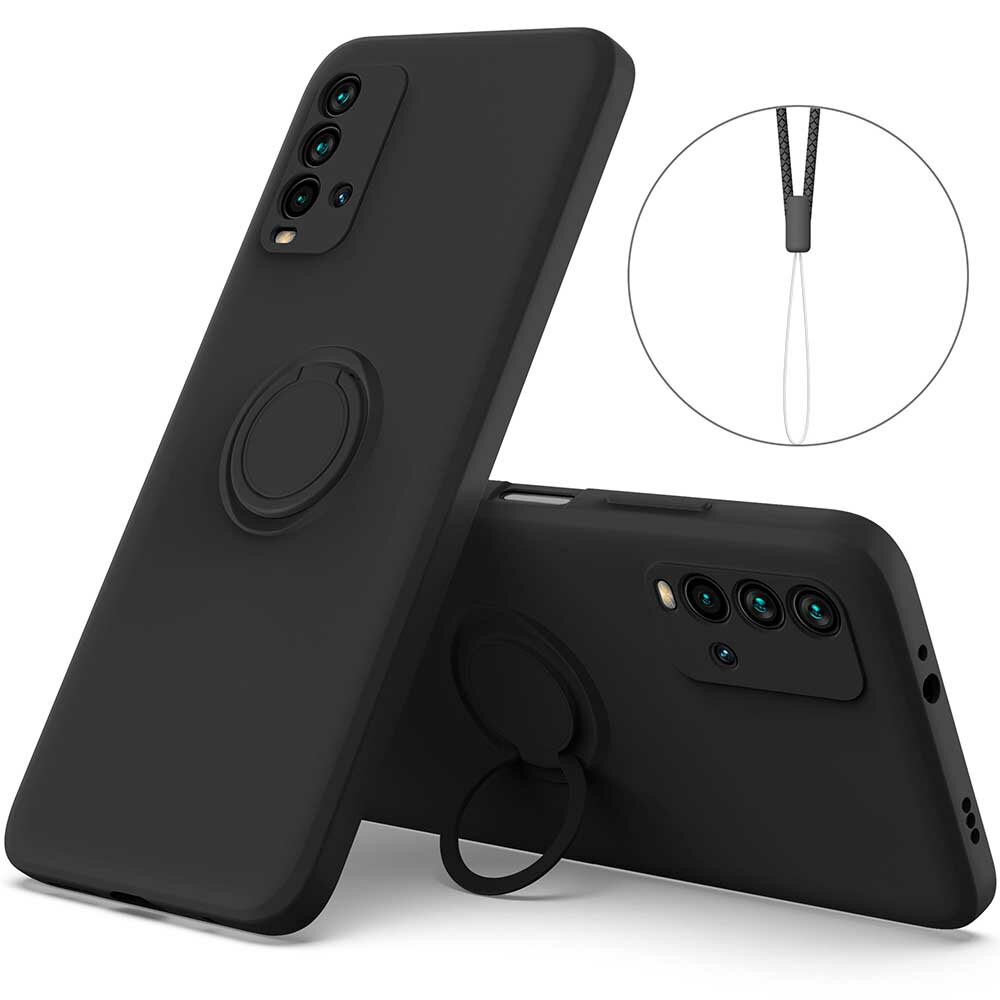 乐天商城 - 【訳あり商品】Redmi 9T ソフトケースリング シリコン保護ケース・カバー リングスタンド耐衝撃 360回転