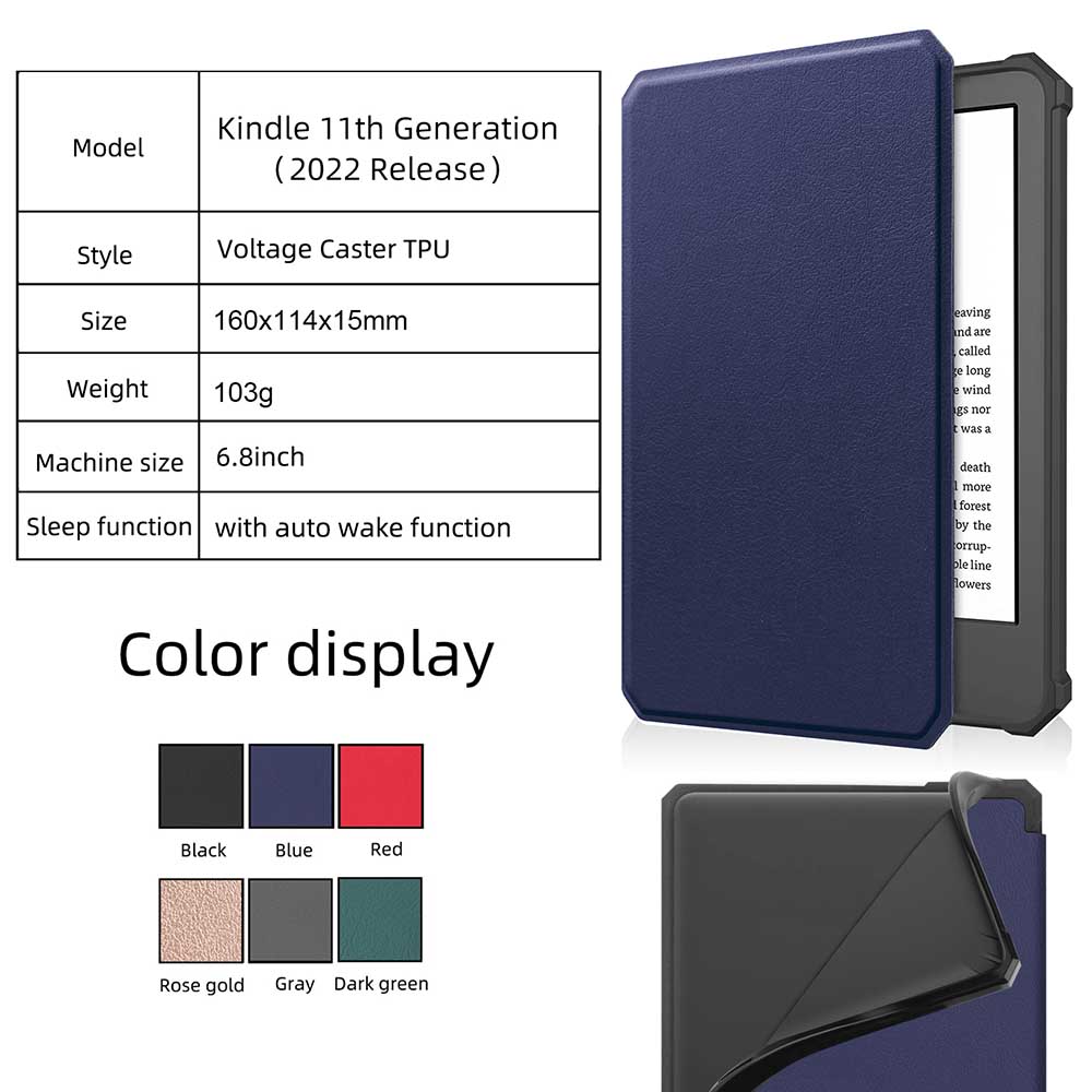 乐天商城 - Kindle 第11世代 2022 電子書籍 シリコンソフトケース TPUカバー 薄型 軽量型 PUレザーケース シンプル 手帳型 使いやすい キンドル 自動ウェイク/スリープ付き 送料無料