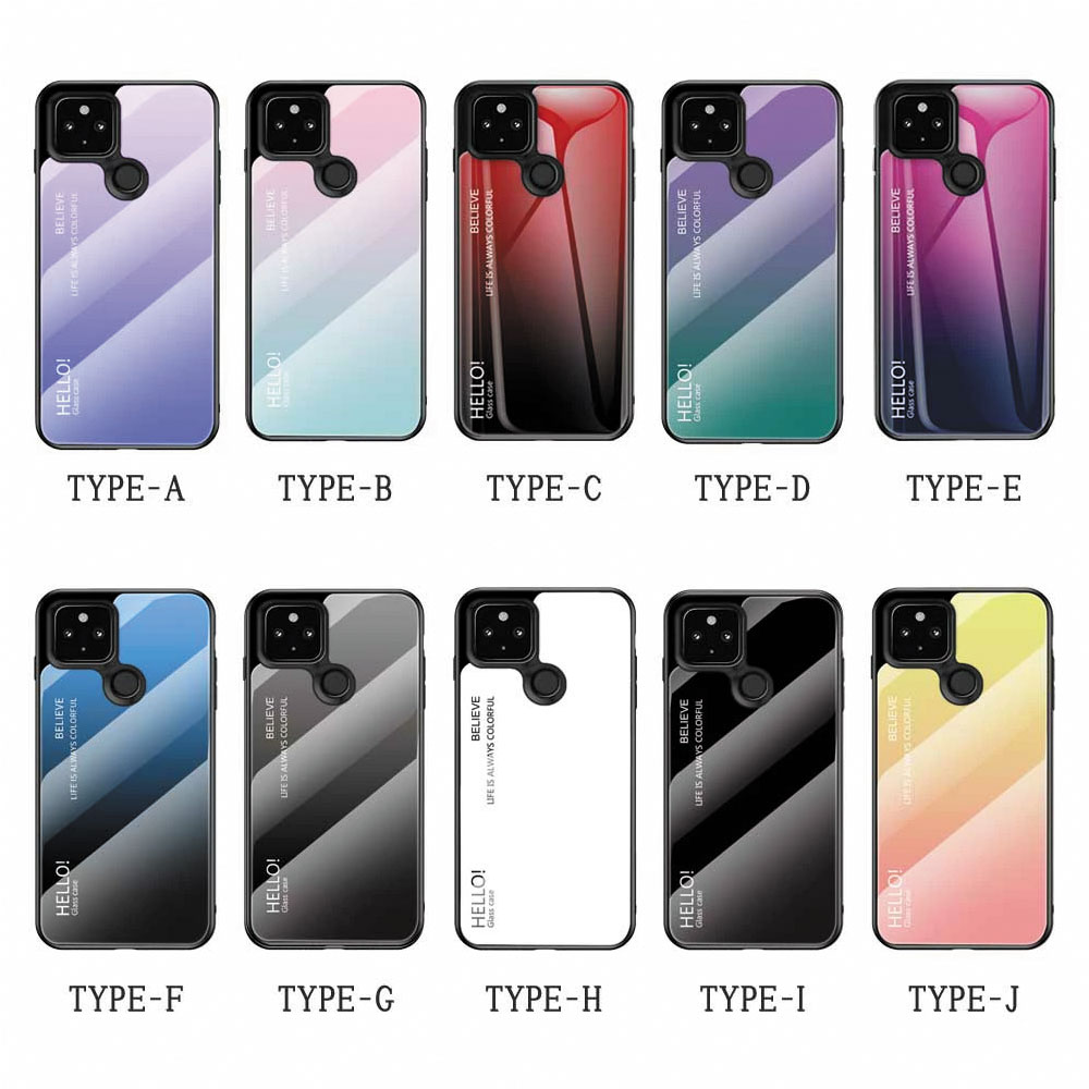 乐天商城 - Google Pixel 5a 5G ガラスケース 背面ガラス TPUケース グラデーション調 耐衝撃 強化ガラス 背面保護 かっこいい おしゃれ グラデーション調　グラデーション柄