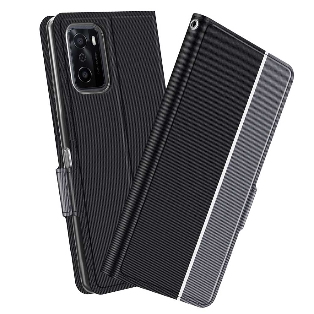 Rakuten - OPPO A55s 5G ケース 手帳型 スマホケース ツートンカラー ケース カバー マグネット 定期入れ ポケット シンプル スマホケース オッポ エーゴジュウゴエス ファイブジー