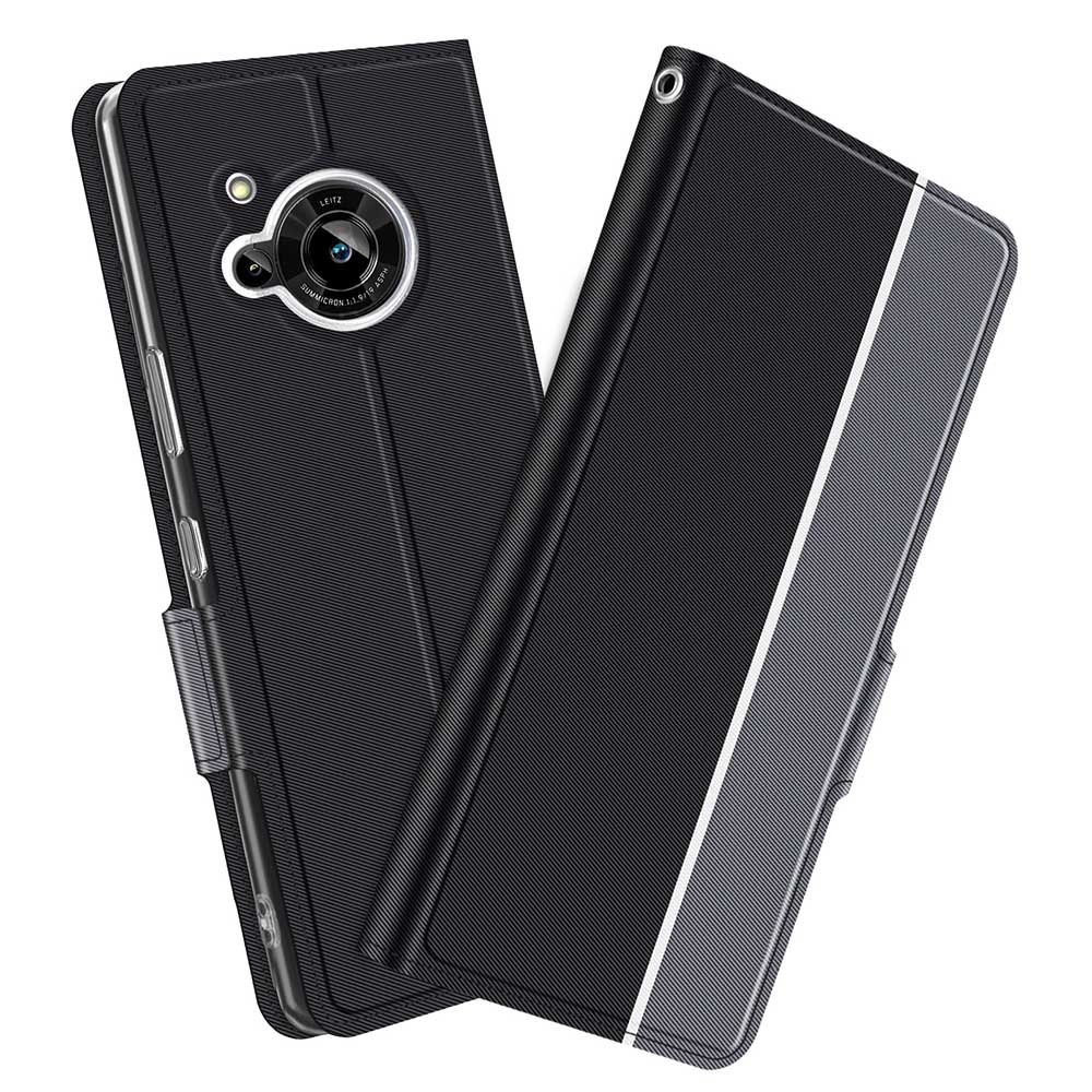 乐天商城 - AQUOS R7 SH-52C アクオスR7 ケース 手帳型 スマホケース ツートンカラー ケース カバー マグネット 定期入れ ポケット シンプル スマホケース