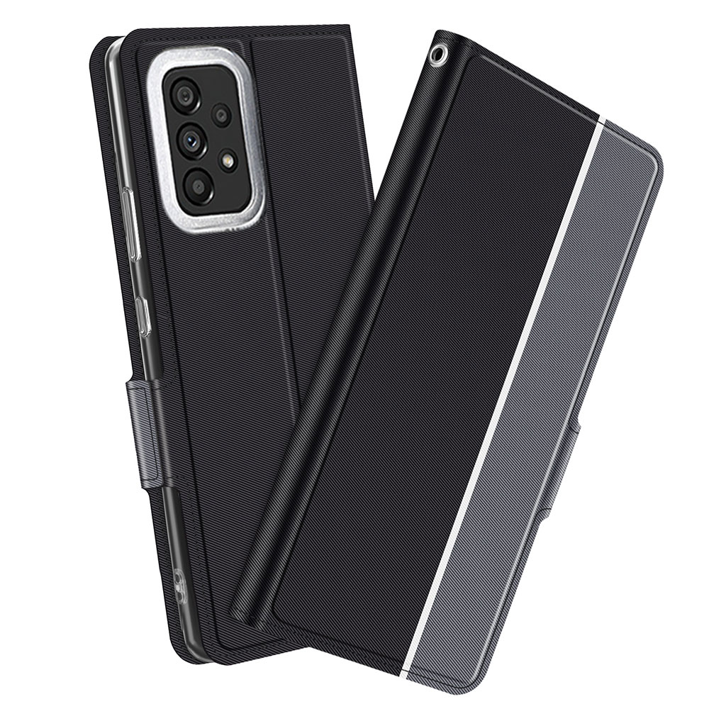 乐天商城 - Galaxy A53 5G SC-53C SCG15 スマホ ケース カバー 手帳型 ツートンカラー ストラップ付き マグネット 定期入れ ポケット シンプル ギャラクシー 送料無料