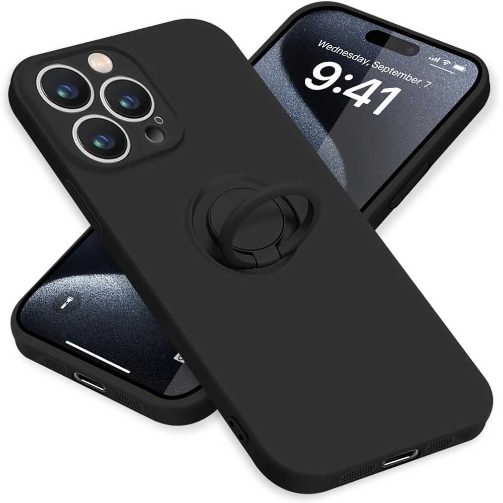 iPhone15 Pro Maxソフトケースリング シリコン保護ケース・カバー ケースリングス...