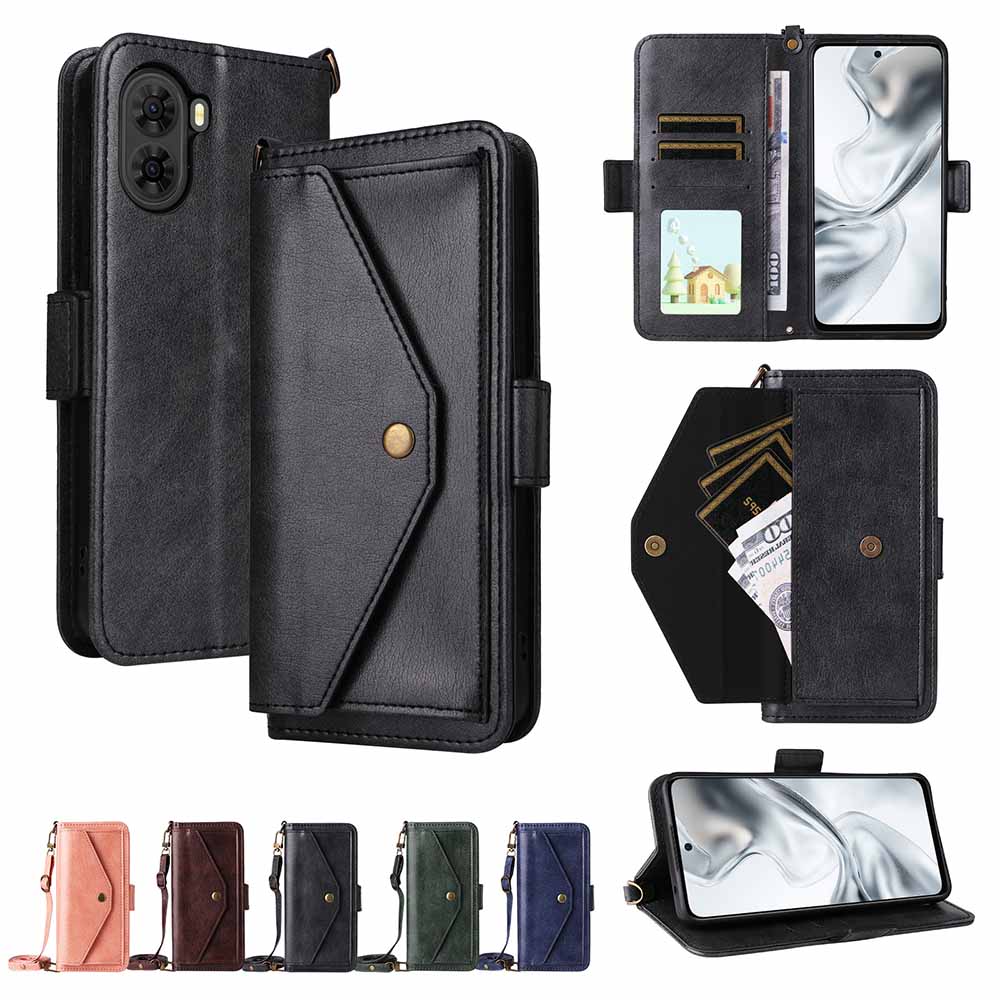 乐天商城 - ワイモバイル nubia S2 A504ZT 用 ケース 手帳型 nubia S2R / S2e / S2 Lite 用ケース 手帳型 ショルダー ストラップ ポケット収納 レザーケース 財布 肩がけ 首掛け 斜め掛け たっぷりカード収納 耐衝撃 送料無料