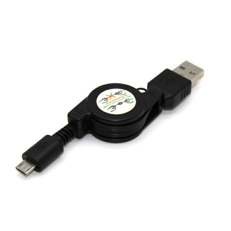 Micro USB/Mini USB to USB充電&データシンク用☆巻き取り式変換ケーブル☆2仕様選択