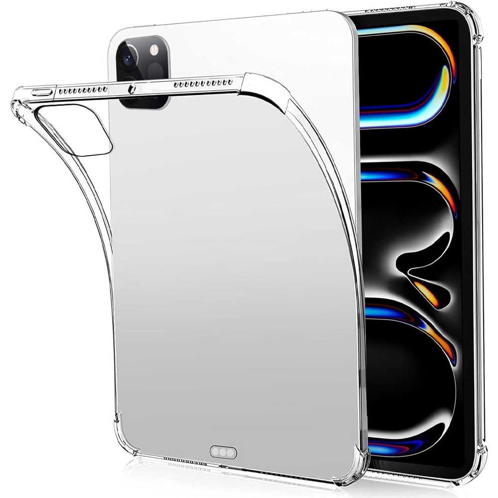 アイパッド iPad Pro 13インチ 第7世代 2024 ソフトケース 四角保護TPUケース・カバー 超薄軽量クリアケース Apple Pencilワイヤレス充電対応 滑り止め 耐久性 軽量 傷つけ防止 A2925 A2926 A3007 送料無料