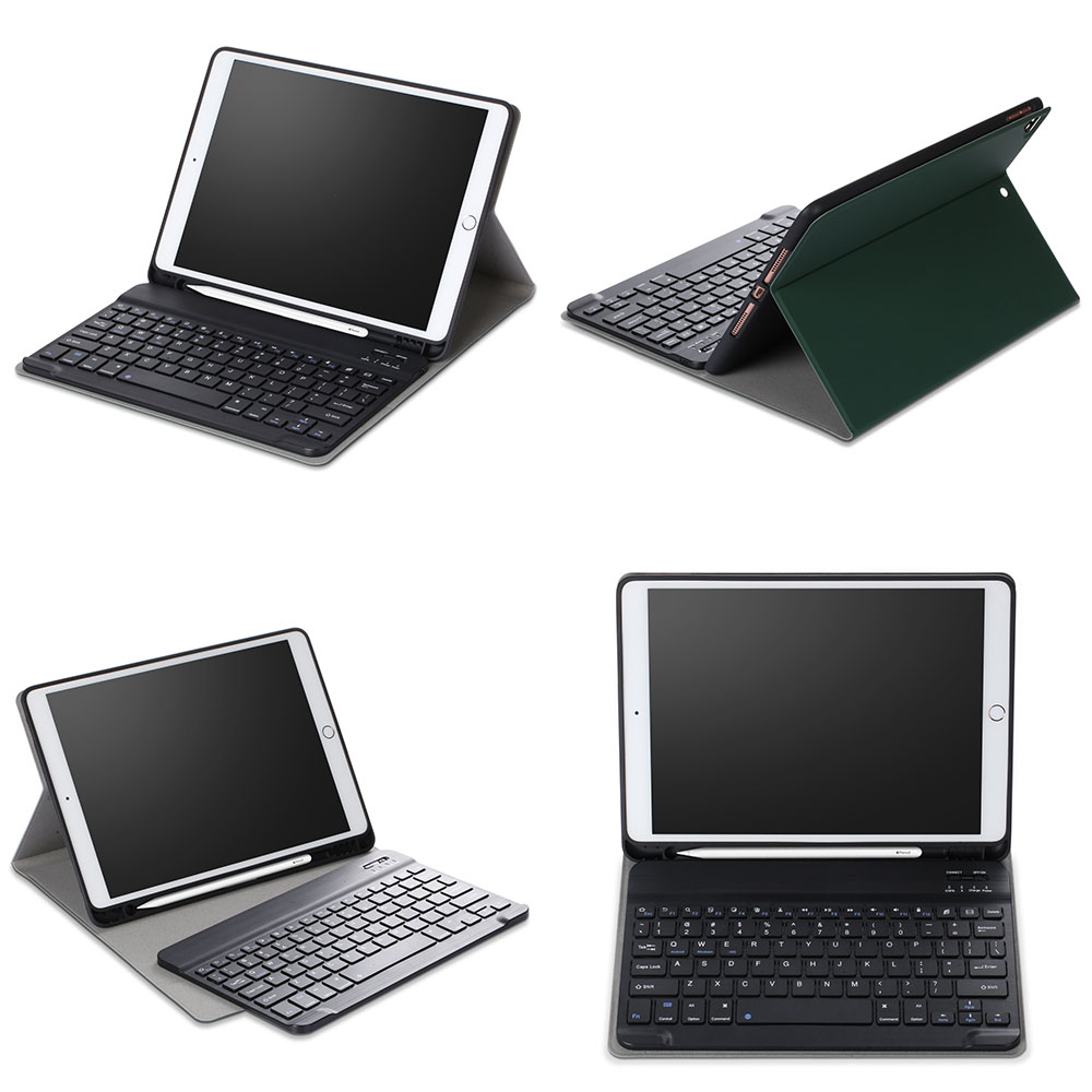 iPad 10.2/Air3/Pro10.5 ペン収納超薄レザーケース付き Bluetooth キーボード兼スタンド兼カバー US配列 かな入力対応　対応型番： A2200 ,A2198, A2197, A2270 ,A2428, A2429, A2430 リモートワーク最適 在宅勤務 pcastore-10003811 PCASTORE サンプル画像2