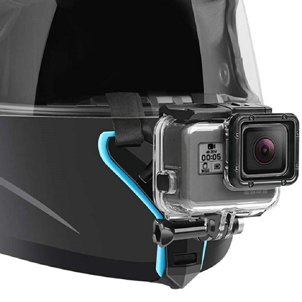 ヘルメットマウント 顎マウント マウントホルダー カメラ固定 POV撮影 フルフェイスヘルメット対応 DJI Osmo Action GoPro Hero10 9 8 6 5 4 Xiaoyiなどアクションカメラ用 Jフックバックル付き