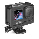Gopro Hero10 Hero9 フレーム 保護ハウジング バックドア開閉型 マイク・ディスプレイ・ライト用装着位置固定付き ゴープロ ヒーロー10 送料無料(2)