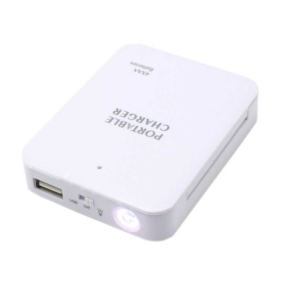 【送料無料】スマートフォン用 モバイルバッテリー 単三形アルカリ乾電池×4本交換 USB充電器 US ...