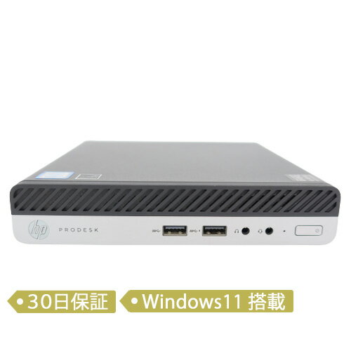 【中古】HP ProDesk 400 G4 DM/Core i3-8100T 3.10GHz/メモリ 8GB/SSD 1TB/Windows 11 Pro 64bit/2ZZ91AV/デスクトップ【C】