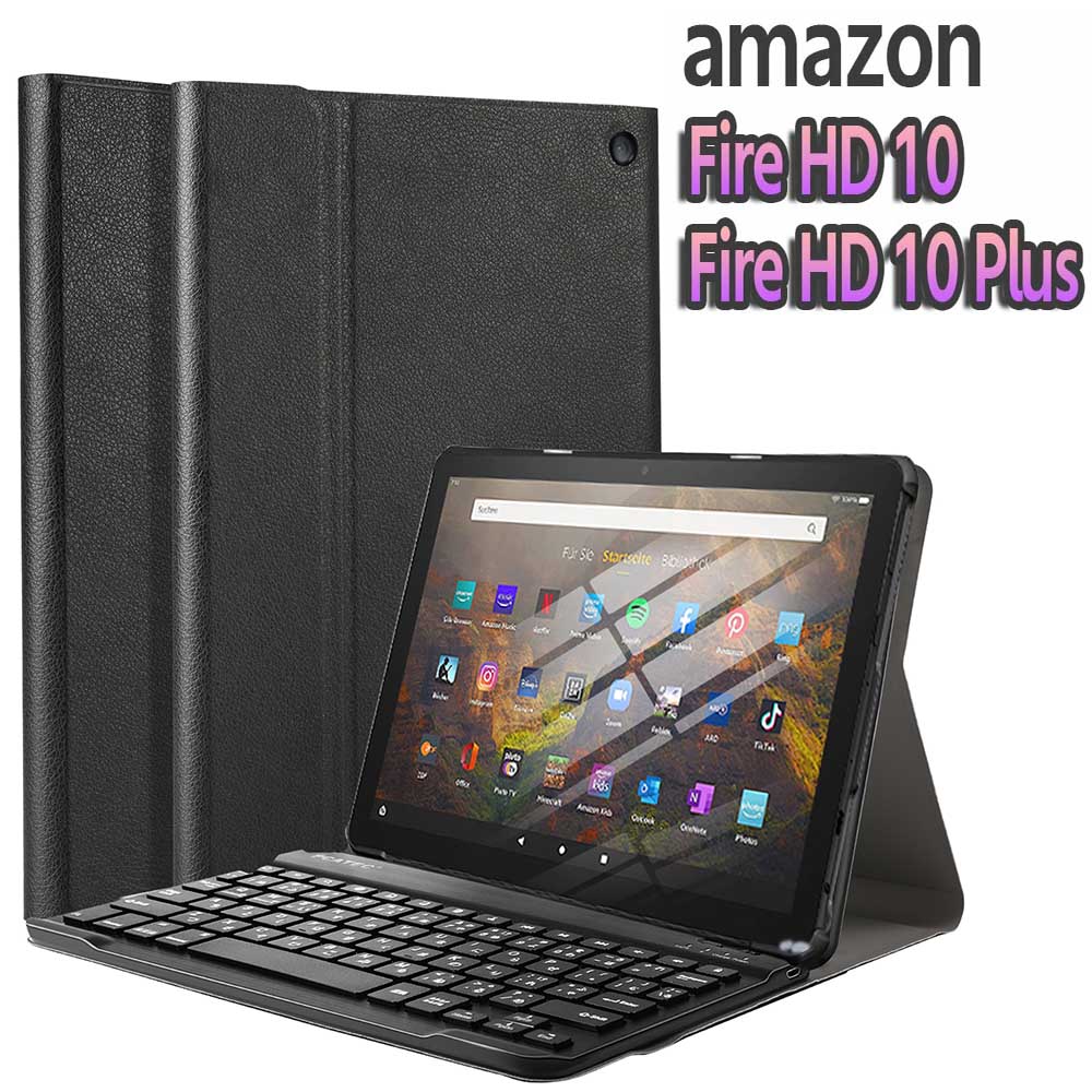 Fire HD 10 2023 Fire HD 10 Plus 2021 専用超薄ケース付き Bluetooth キーボード US配列 かな入力 送料無料