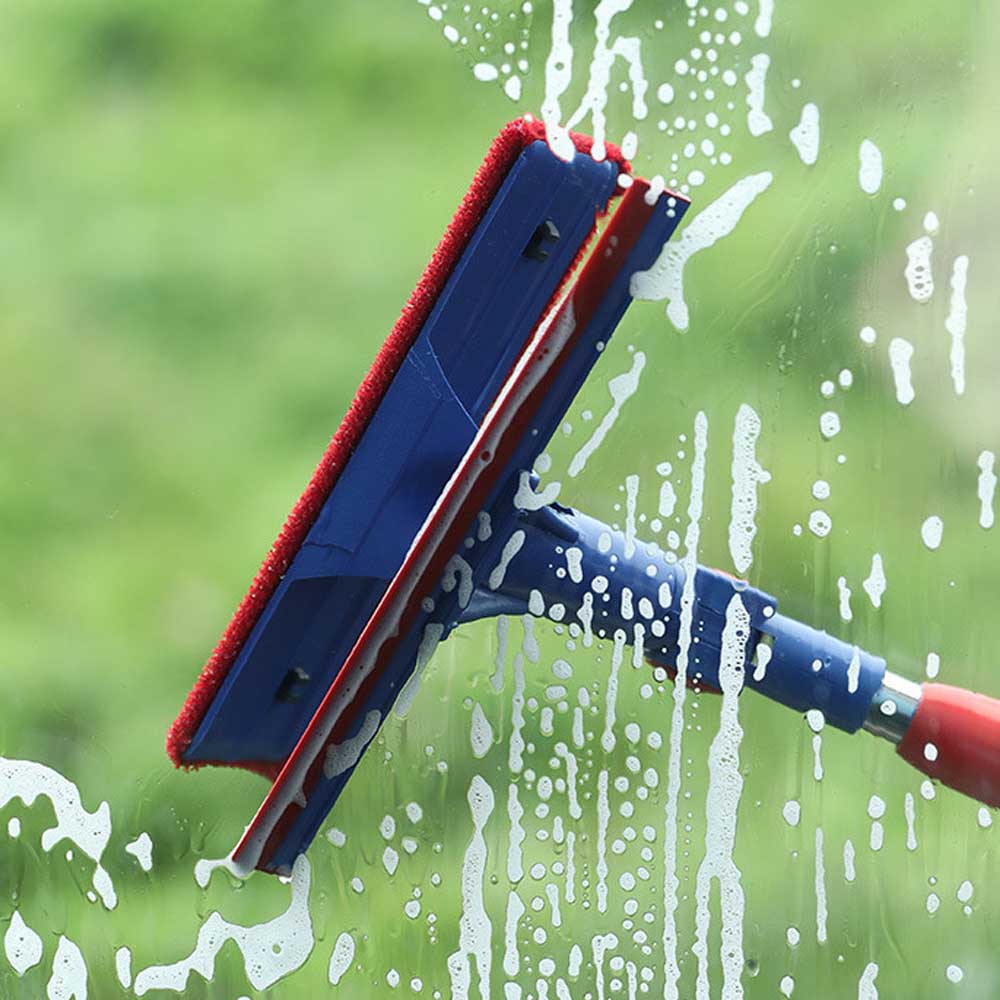 【送料無料】 伸縮式のワイパーモップ 伸縮自在 水切りワイパー 窓掃除 モップ 拭...