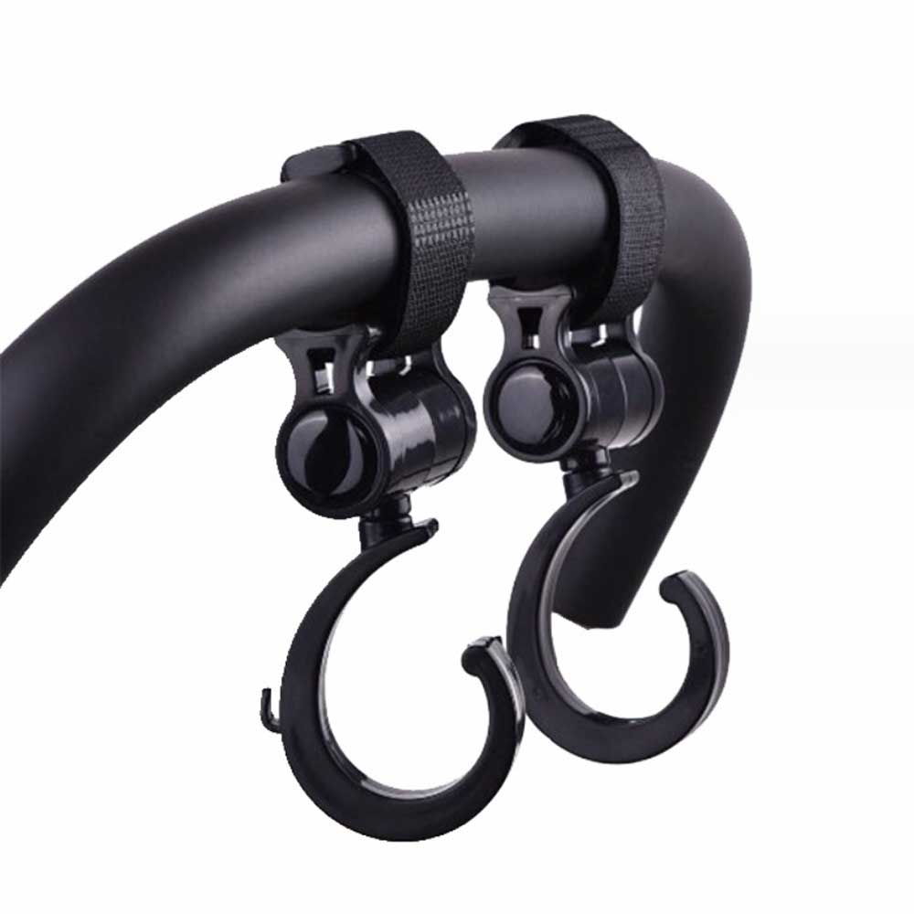 ベビーカーフック2個セット 360度回転 ベビーカー 荷物フック ヘッドレスト スーツケース 自転車のハンドル部分 パイプ家具 パイプヘッド キッチン回り カートなど幅広くマルチマルチフック 送料無料 pcatec-10005050 pcatec サンプル画像2