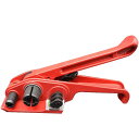 送料無料 梱包ツール 手動 梱包機 PP/PETバンド 梱包器 バンド 引締機 引締器 結束機 幅の 12〜19mm ポリプロピレン, 赤