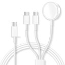 iwatch 充電ケーブル iWatch &TYPE-C x2口 3in1 アップルウォッチ用磁気充電ケーブル 軽量 急速充電 iwatch Series 9 ...