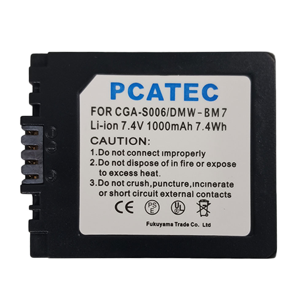 ������̵����Panasonic LUMIX DMW-BMA7/CGA-S006E �ߴ��Хåƥ꡼1000mah LUMIX ��ߥå��� DMC-FZ50 / DMC-FZ30 / DMC-FZ7 / DMC-FZ8 / DMC-FZ18 / DMC-FZ38