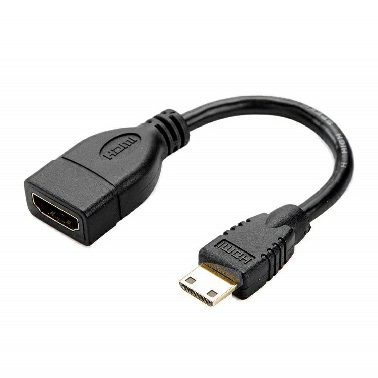 ̵Mini HDMI to HDMI (-᥹)Ѵ֥15cm  MiniHDMI() HDMI(᥹) Ѵͥ 3D/1080Pб