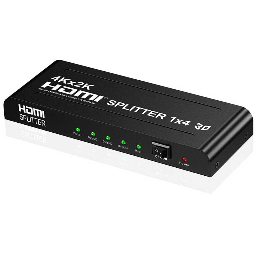 【送料無料】HDMIスプリッター 1入力4出力,1×4 HDMI分配器 高解像度 4K 2K 1080P 3D HDTV対応